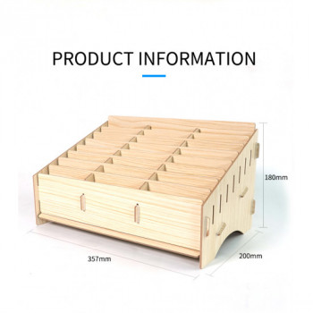 24 Grid Wooden Desktop Storage Box Mobile Phone Management Storage Box Creative Desktop Office Meeting Finishing Grid Multi Cell Phone Rack Display (Burly Wood) 24 Grid Wooden Desktop Storage Box Mobile Phone Management Storage Box Creative Desktop Office Meeting Finishing Grid Multi Cell Phone Rack Display (Burly Wood)