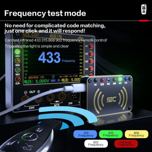 i2C C07 Locksmith No.1 Power Supply Frequency Test Board Waveform Multimeter