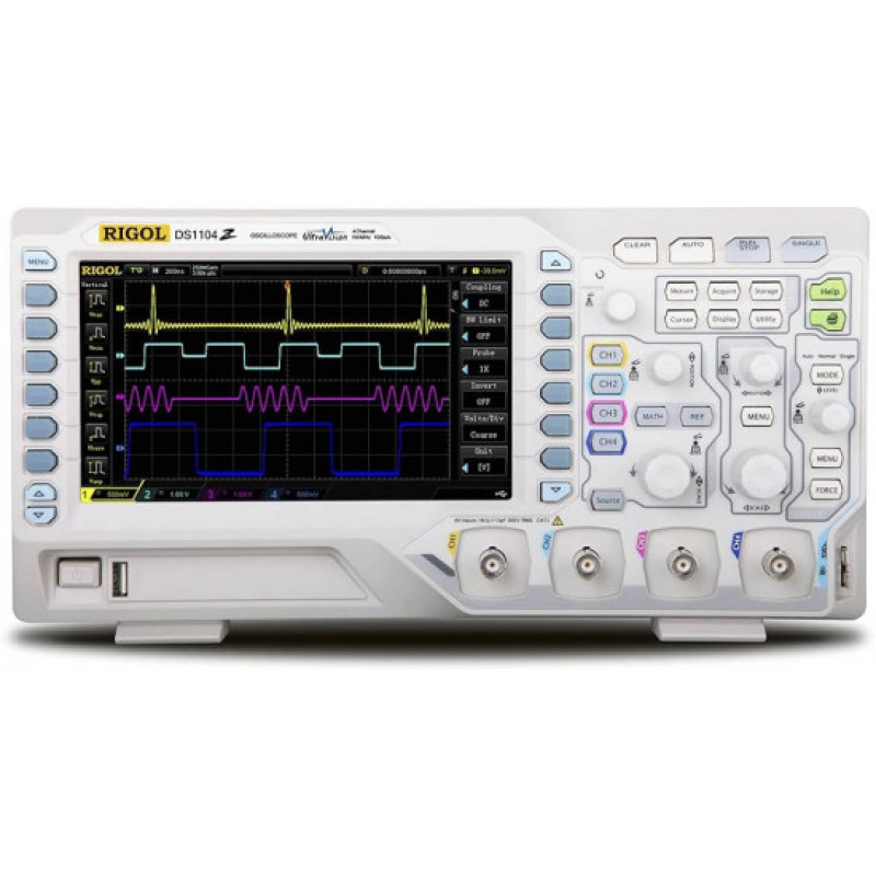 Rigol DS1104Z-PLUS 100 MHz Digital Oscilloscope with 4 Channels and 16 Digital Channels