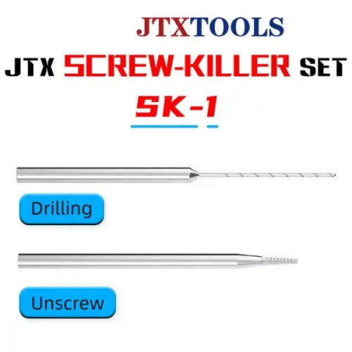 JTX SK-1 Screw Killer iPhone Stripped Screws Removal Twist Drill Bit 2 Pcs