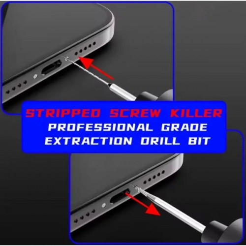 JTX SK-1 Screw Killer iPhone Stripped Screws Removal Twist Drill Bit 2 Pcs