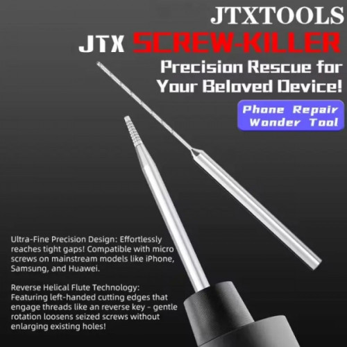 JTX SK-1 Screw Killer iPhone Stripped Screws Removal Twist Drill Bit 2 Pcs
