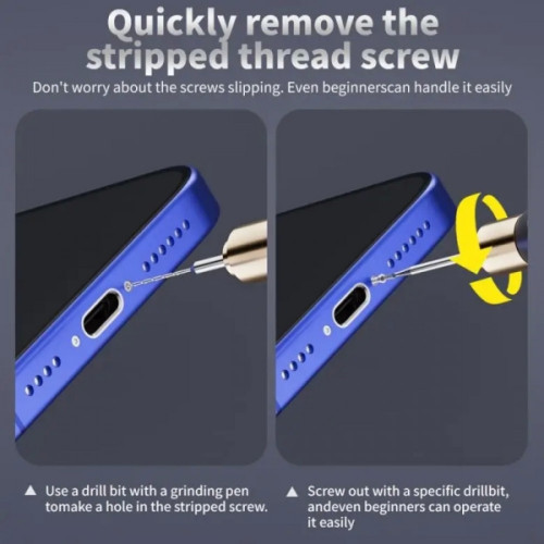 LANRUI U8 Sliding Drill Bit for Phone Stripped Screw Grinding Removal
