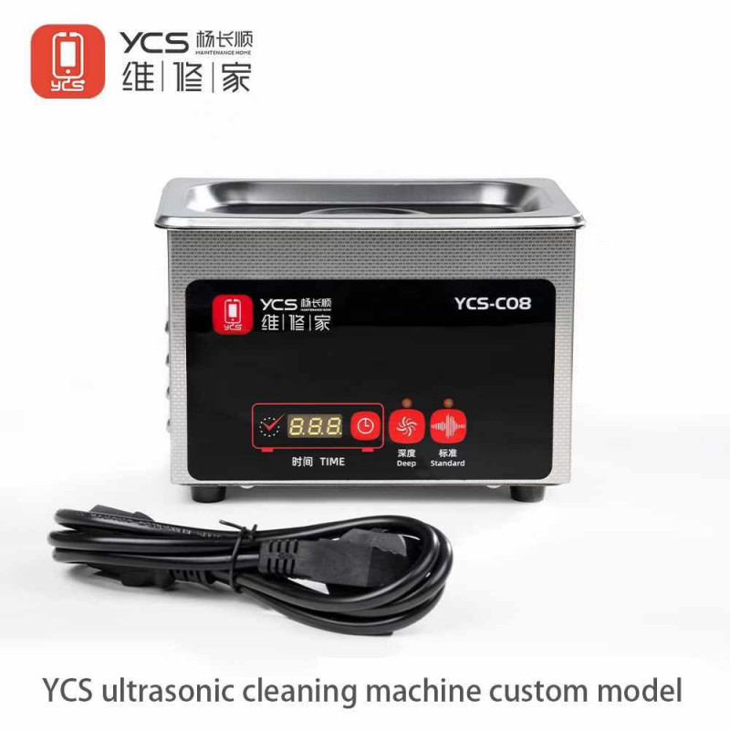 YCS-C08 0.8L Ultrasonic Cleaner For Motherboard Glasses Watches Deep Cleaning Repair Tools