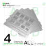 2UUL BG01 ABCD Reballing Stencil for iPh 8-16PM (4pcs/pack) 2UUL BG01 ABCD Reballing Stencil for iPh 8-16PM (4pcs/pack)