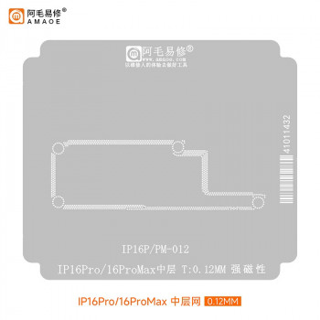 Amaoe 28-in-1 0.12mm Motherboard Middle Layer BGA Reballing Stencil Platform Set for iPhone X-16PM