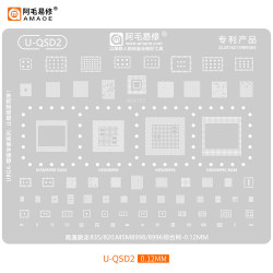 AMAOE U-QSD2 STENCIL tin multipurpose BGA153 835,820, MSM8998 , 8996.012mm Quilting Stencil