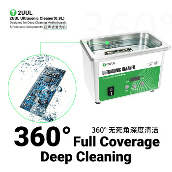 2UUL SS01 Ultrasonic Cleaner 0.8L For Components Deep Cleaning