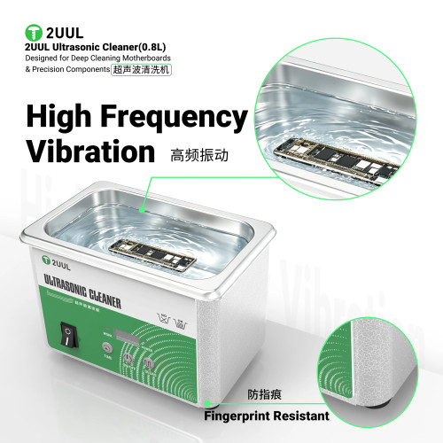 2UUL SS01 Ultrasonic Cleaner 0.8L For Components Deep Cleaning