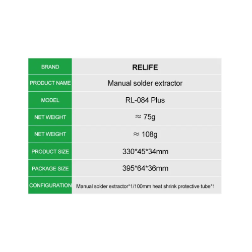RELIFE RL-084 PLUS Manual Solder Extractor