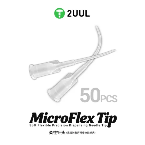 2uul CS10 MicroFlex Tip Soft Flexible Precision Dispensing Needle Tips - 50Pcs