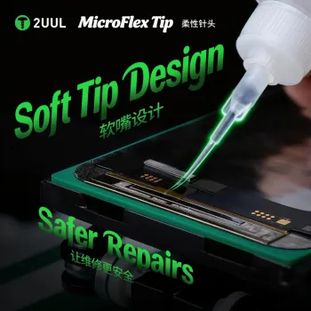 2uul CS10 MicroFlex Tip Soft Flexible Precision Dispensing Needle Tips - 50Pcs