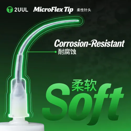 2uul CS10 MicroFlex Tip Soft Flexible Precision Dispensing Needle Tips - 50Pcs