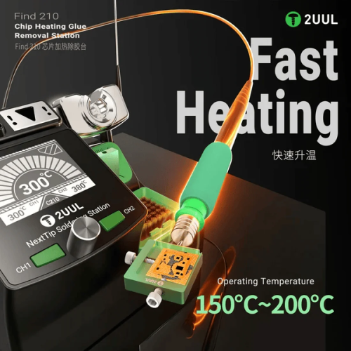 2uul FD40 Find 210 Chip Mini Heating Glue Removal Station for C210 Handle