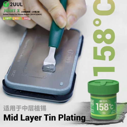 2UUL JOINT X Solder Paste for Repair 158℃/183℃//200℃/ 50g