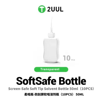 2UUL CL51 Screen-Safe Soft Tip Solvent Bottle 50ml Transparent (1Pcs)