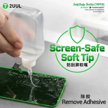 2UUL CL51 Screen-Safe Soft Tip Solvent Bottle 50ml Transparent (1Pcs)