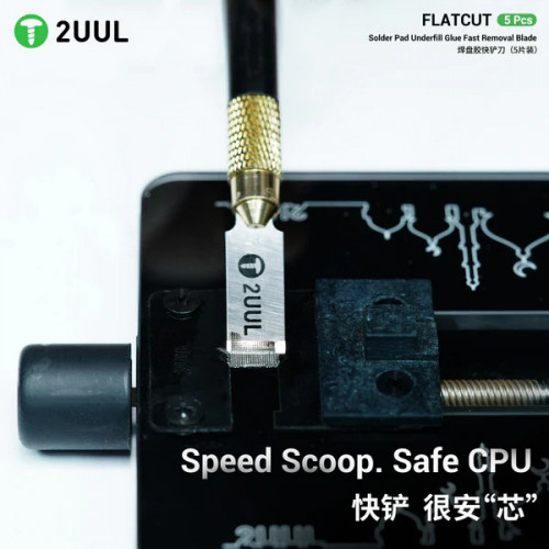 2UUL DA28 FlatCut Solder Pad Underfill Glue Fast Removal Blades (5pcs/box)