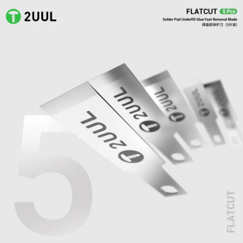2UUL DA28 FlatCut Solder Pad Underfill Glue Fast Removal Blades (5pcs/box)