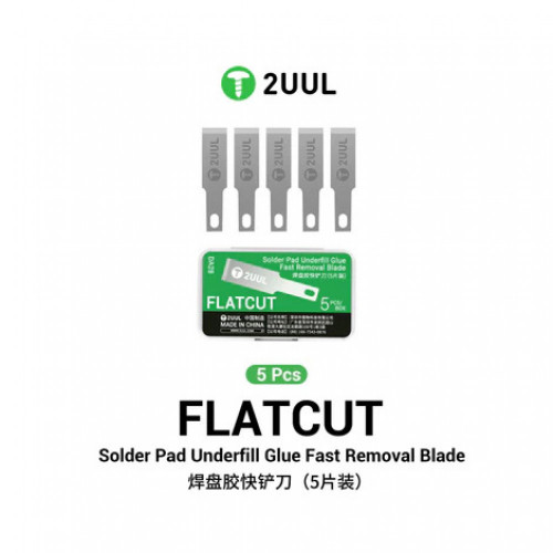 2UUL DA28 FlatCut Solder Pad Underfill Glue Fast Removal Blades (5pcs/box)