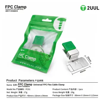 2uul FC01 FPC Clamp Universal FPC Flex Cable Clamp for Soldering Display IC / Flex Cables
