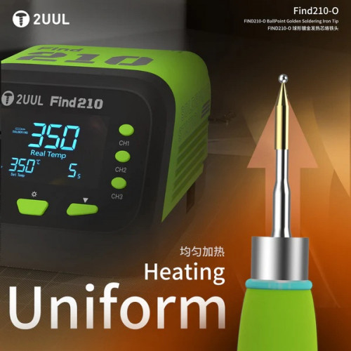 2UUL FD15 Find210-O BallPoint Golden Soldering Iron Tip (1 Pack)