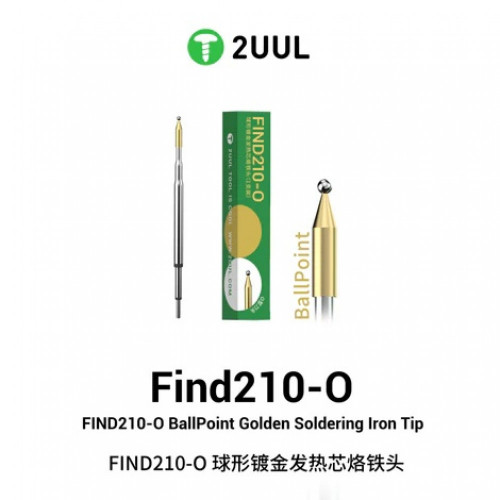 2UUL FD15 Find210-O BallPoint Golden Soldering Iron Tip (1 Pack)