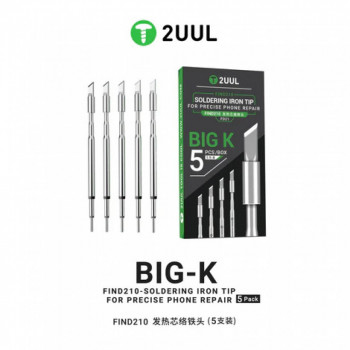 2UUL FD21 Big-K Soldering Iron Tip for C210 Soldering Station (5 Pack)