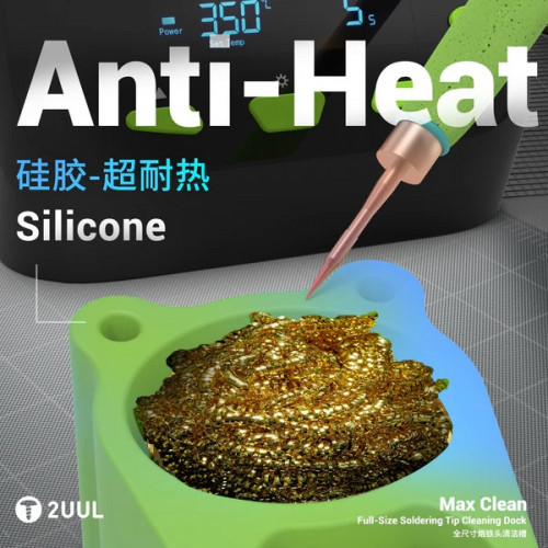 2UUL FD30 Max Clean Full Size Soldering Tip Cleaning Dock
