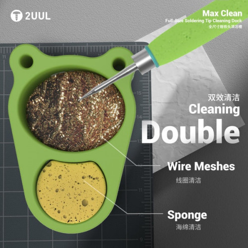 2UUL FD30 Max Clean Full Size Soldering Tip Cleaning Dock