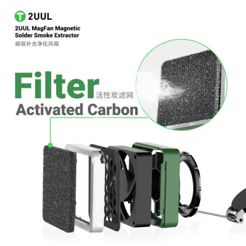 2UUL FE11 MagFan Magnetic Solder Smoke Extractor