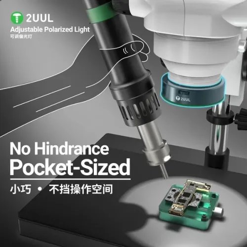 2uul MS97 Dust-Proof / Oil Proof / Anti-Smoke Microscope Adjustable Polarized Light