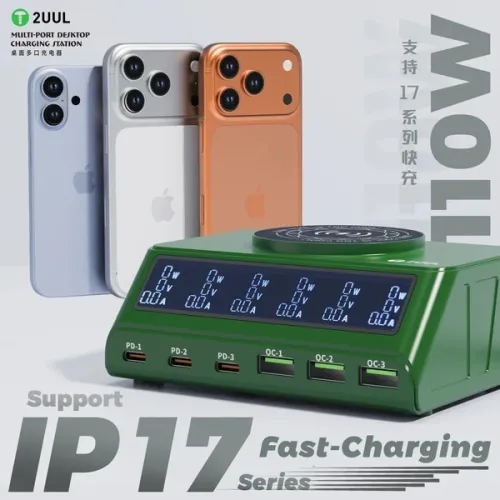 2uul PC11 110W Multi-Port PD + QC Desktop Charging Station with 15W Wireless Charging