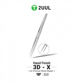 2UUL TW02 Hand Finish 3D-X Ornate-Patterned Tweezer for Phone Repair