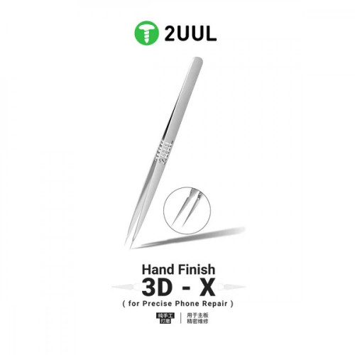 2UUL TW02 Hand Finish 3D-X Ornate-Patterned Tweezer for Phone Repair