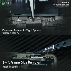 2UUL TW32 Black K Flat Tip ESD-Safe Ceramic Tweezer