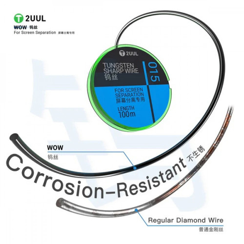 2UUL WS-015 Tungsten Sharp Wire for Screen Separation 0.015*100M