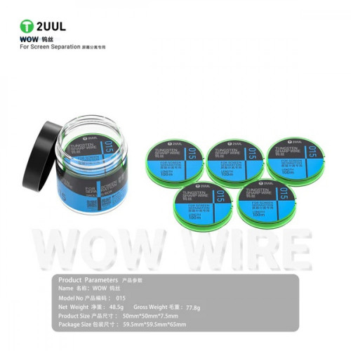 2UUL WS-015 Tungsten Sharp Wire for Screen Separation 0.015*100M