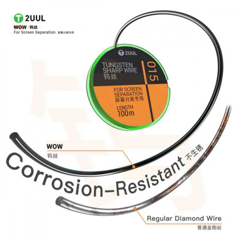 2UUL WS-028 Tungsten Sharp Wire for Screen Separation 0.028*100M