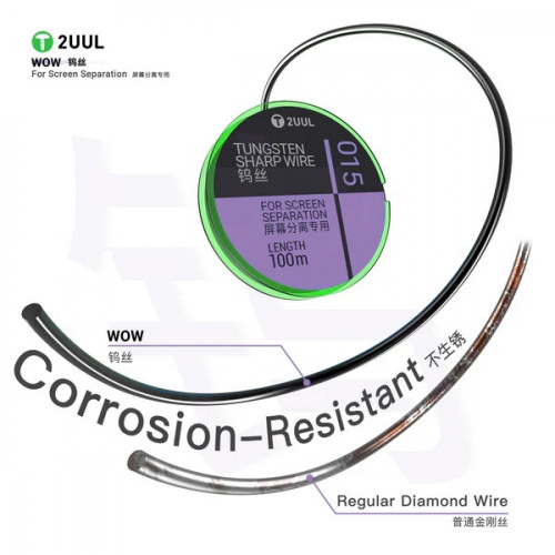 2UUL WS-035 Tungsten Sharp Wire for Screen Separation 0.035*100M
