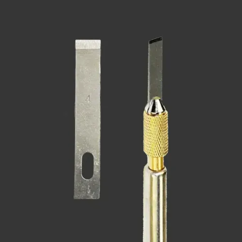 Bsd 4 No. Blade Carving Knife METAL SURGICAL BLADE FOR PCB MOTHERBOARD GLUE REMOVE SCRAPING / DISASSEMBLE IC -10 Pcs