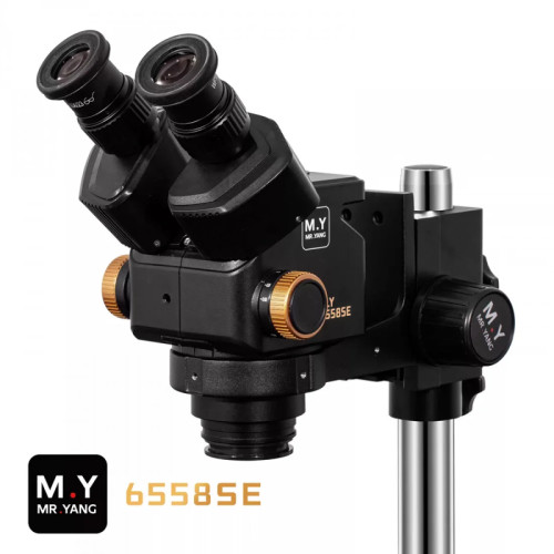 Mr.Yang MY-6558SE 6.5-58X Synchronous Zoom Binocular Stereo Microscope with Big Base