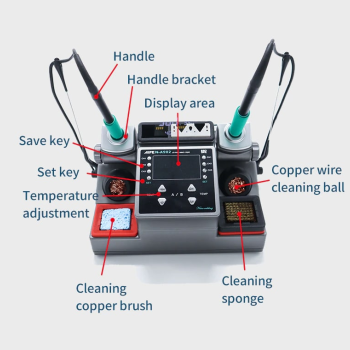 AIFEN-A902 Intelligent Double Welding Station With C210/C115 C245 Electric Soldering Iron Station for Phone PCB Repair