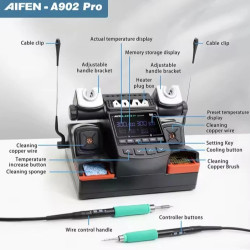 Aifen A902 Pro C115 / C210 / C245 Double Station Welding Rework Station for PCB Soldering Repair