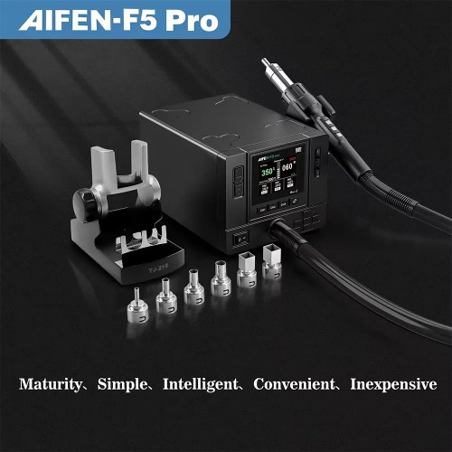 Aifen F5 Pro Heatgun Station 1000W Color Digital Display Industrial-Grade Hot Air Gun BGA Rework Station