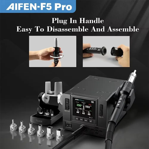 Aifen F5 Pro Heatgun Station 1000W Color Digital Display Industrial-Grade Hot Air Gun BGA Rework Station