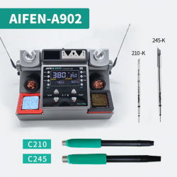AIFEN-A902 Intelligent Double Welding Station With C210/C115 C245 Electric Soldering Iron Station for Phone PCB Repair AIFEN-A902 Intelligent Double Welding Station With C210/C115 C245 Electric Soldering Iron Station for Phone PCB Repair