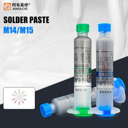 AMAOE M15 SOLDER PASTE 138°C 20g Medium Low Temperature Welding Paste For Mobile Phone PCB BGA CPU Repair Tools AMAOE M15 SOLDER PASTE 138°C 20g Medium Low Temperature Welding Paste For Mobile Phone PCB BGA CPU Repair Tools
