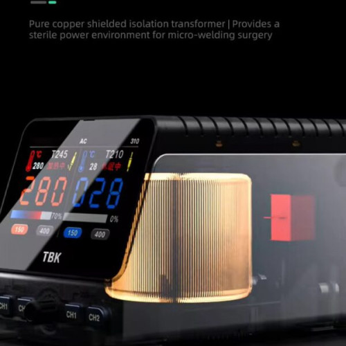 TBK-310 Multifunctional Intelligent Double-station Soldering Iron Station with Wireless Charging