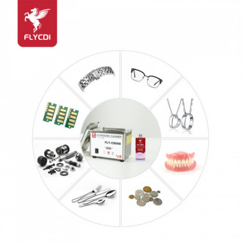 FLY-CS008 0.8L Ultrasonic Cleaner For Motherboard Glasses Watches Deep Cleaning Repair Tools